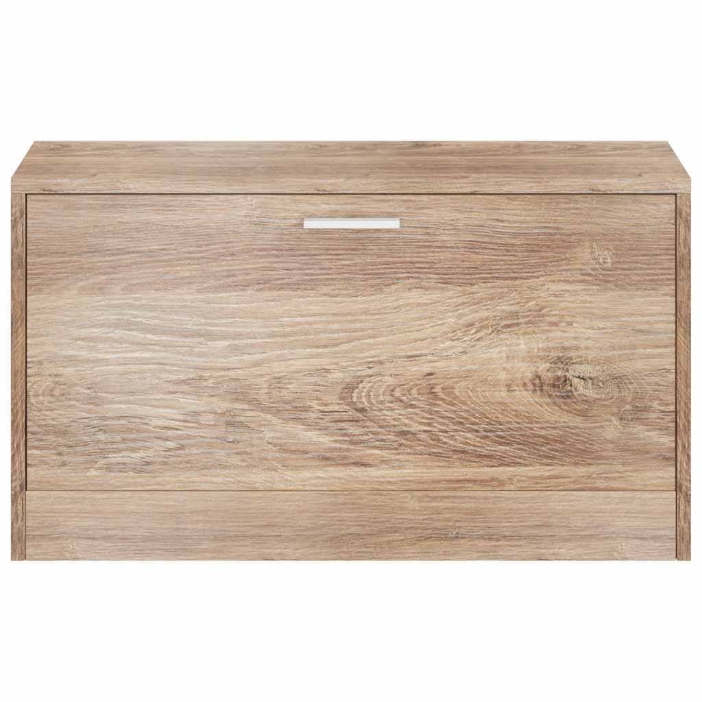 Brown Shoe Storage Bench for Entryway with Seating