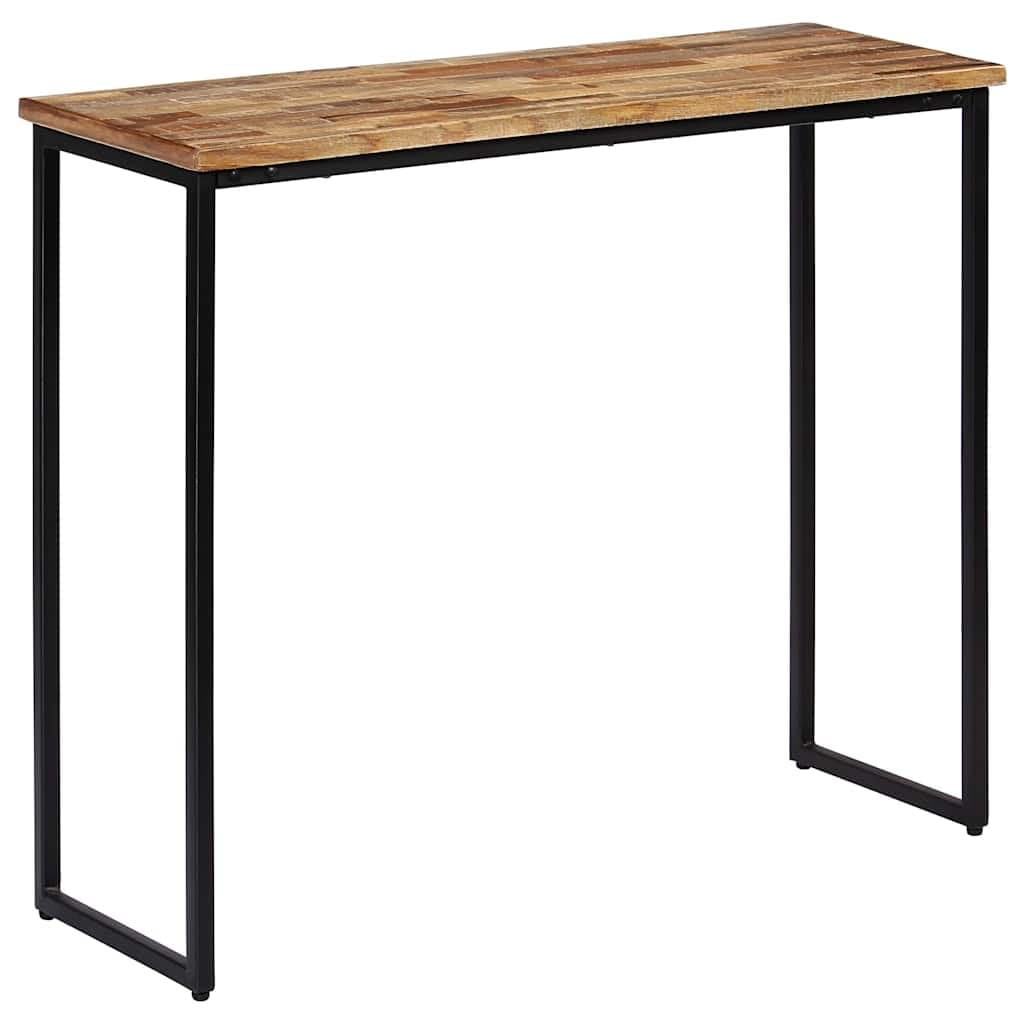 Solid Reclaimed Teak Console Table in Brown