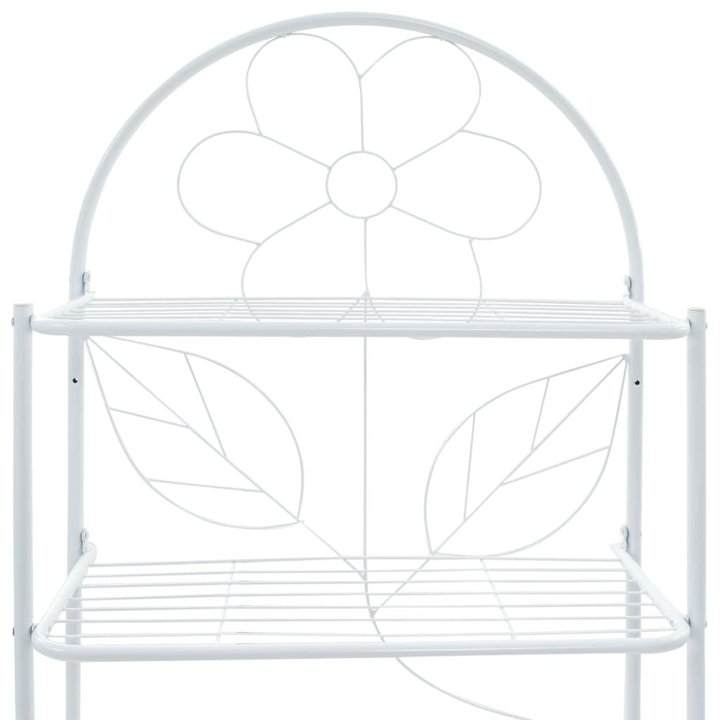 White Bathroom Storage Rack for Towels and Supplies