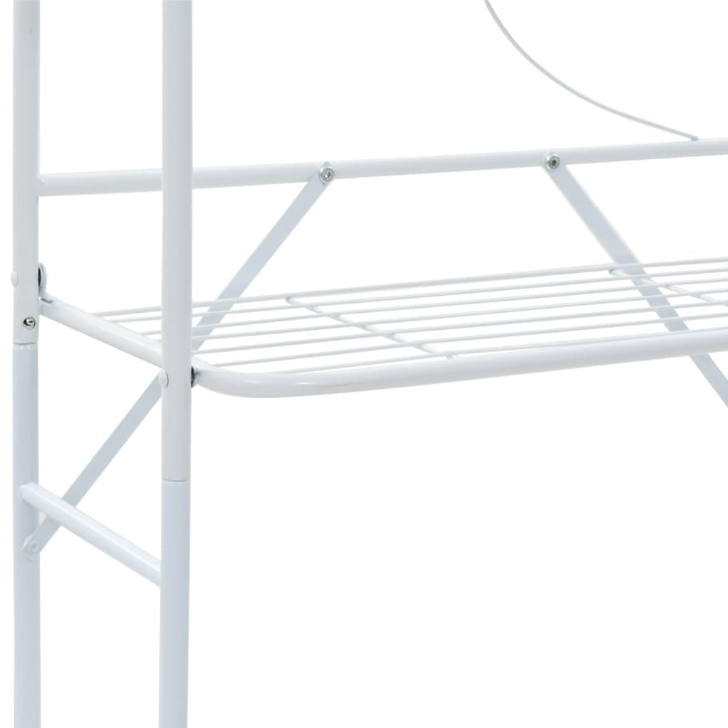 White Bathroom Storage Rack for Towels and Supplies