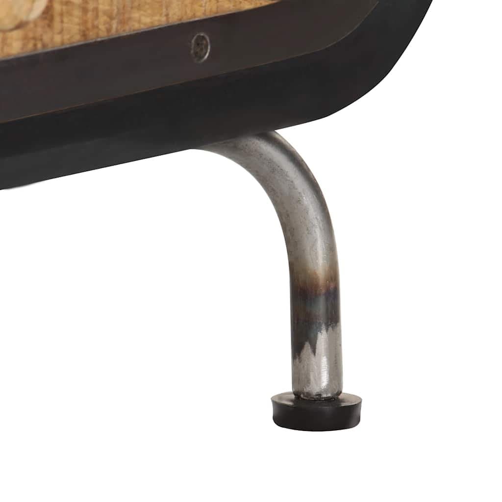 Solid Mango Wood Coffee Table with Storage Drawers 100x50x35cm