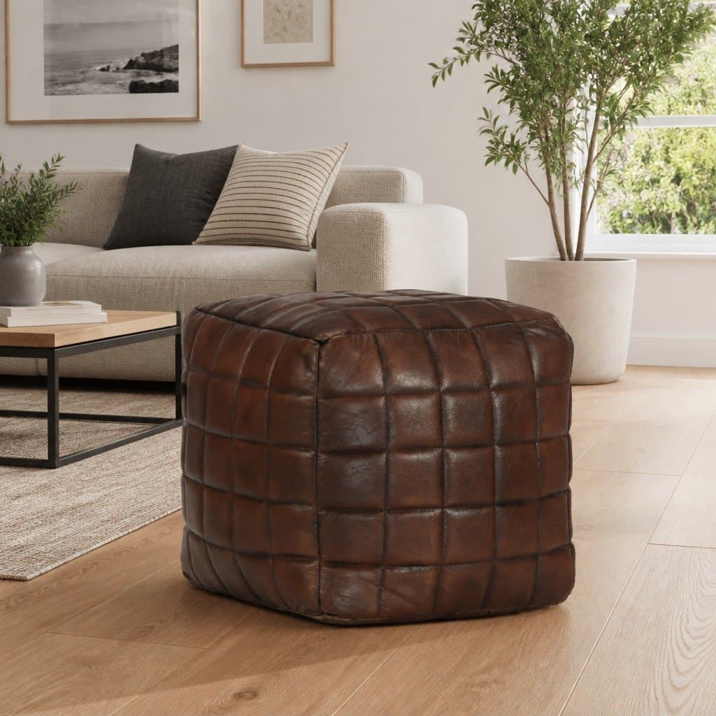 Pouffe Footstool Ottoman Seat Cube Modern Home Furniture Relaxation Comfort