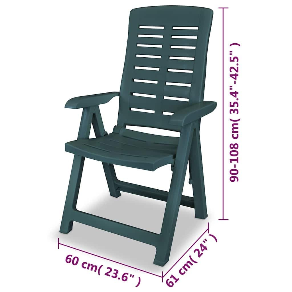 4-Pack Lightweight Weather-Resistant Reclining Chairs
