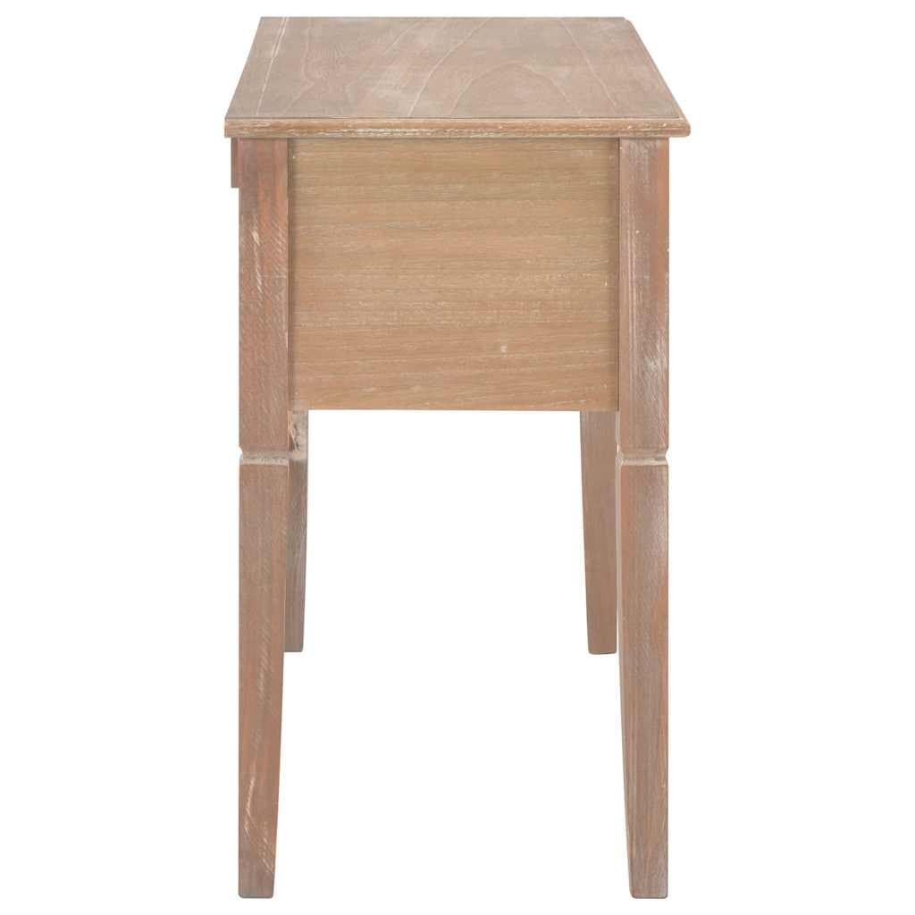 Brown Wooden Writing Desk with Five Drawers