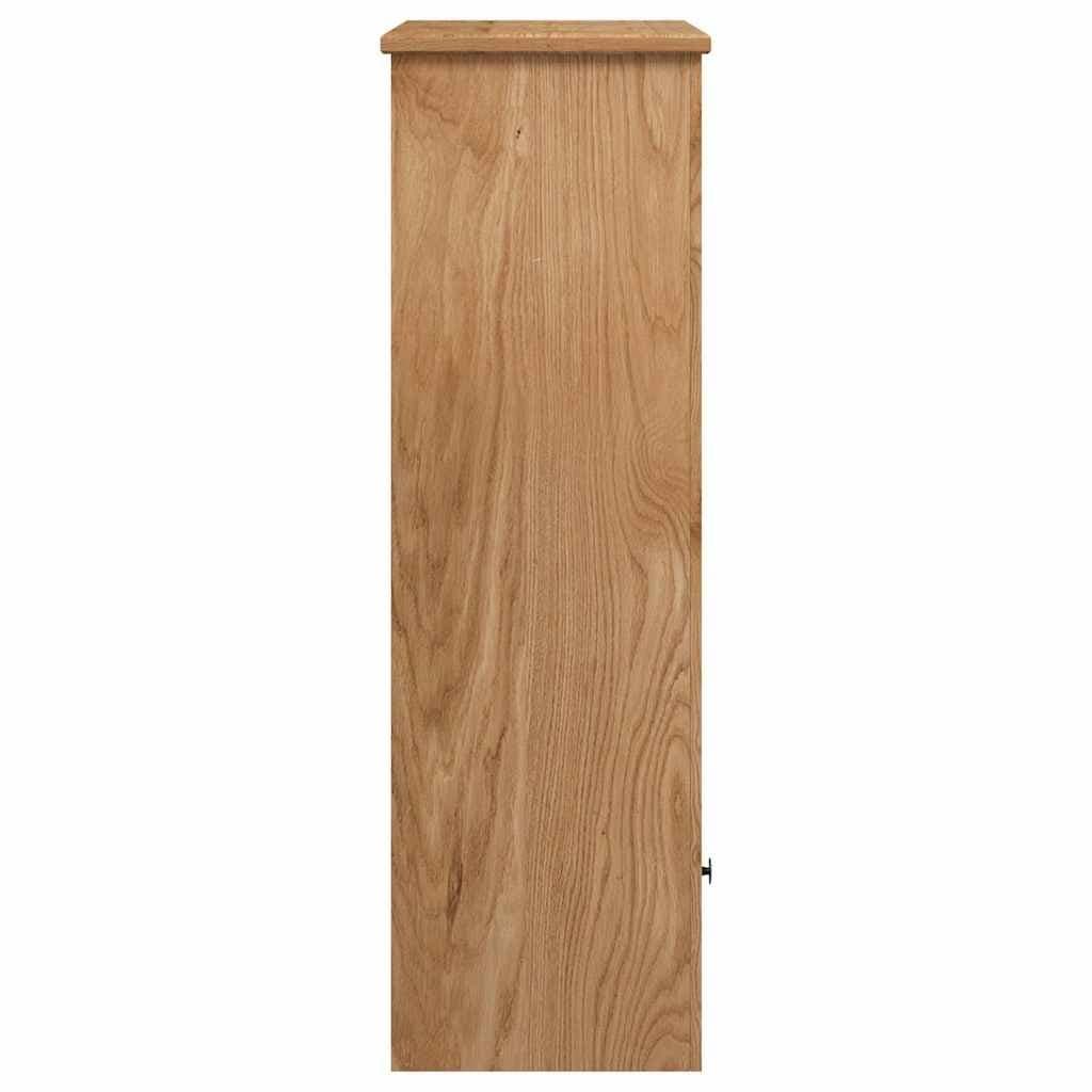 Wooden Bookcase 80x35x110 cm Solid Pine Brown Storage Shelving Unit with Drawer