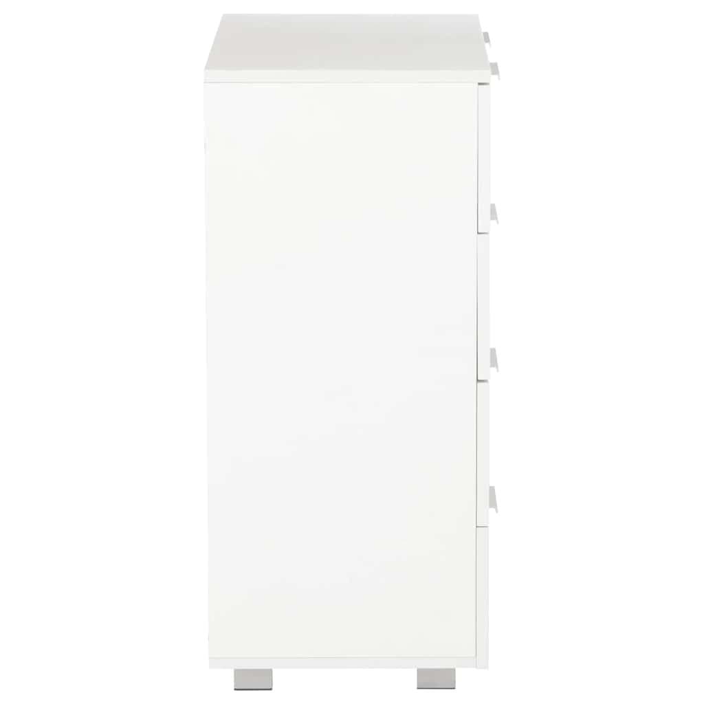 High Gloss White 8-Drawer Storage Sideboard
