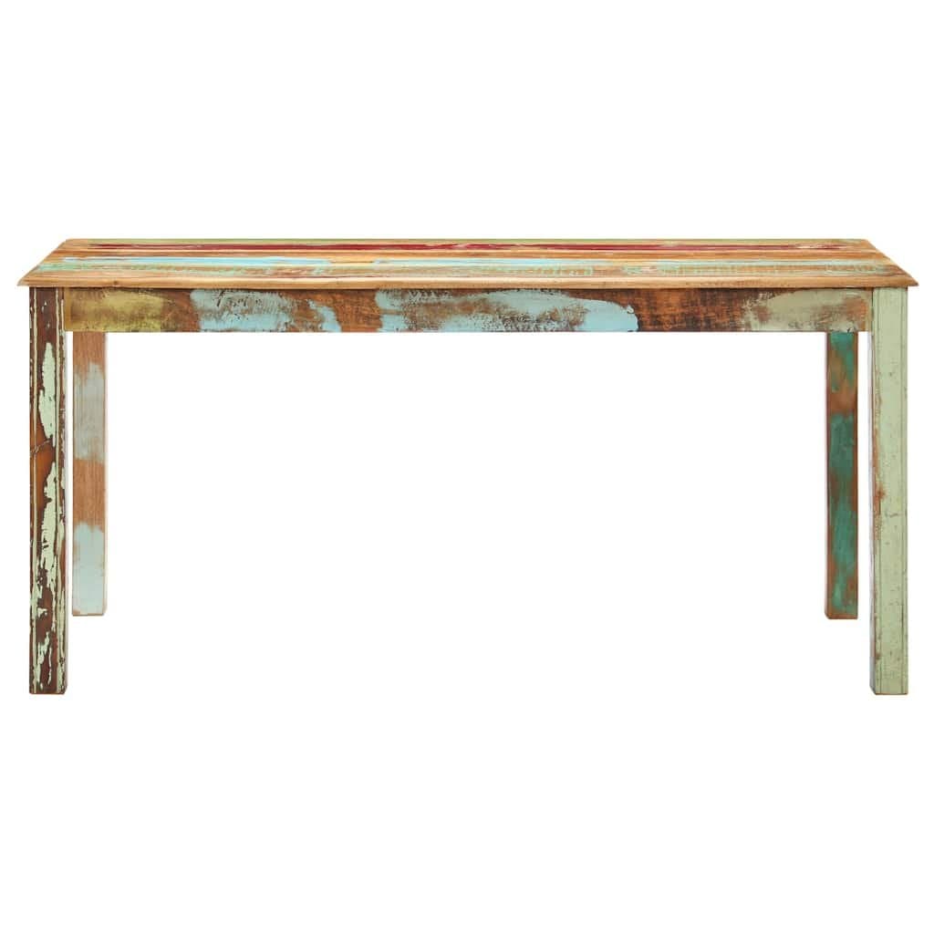 Dining Table Solid Reclaimed Wood 160x80x76 cm Kitchen Room Furniture