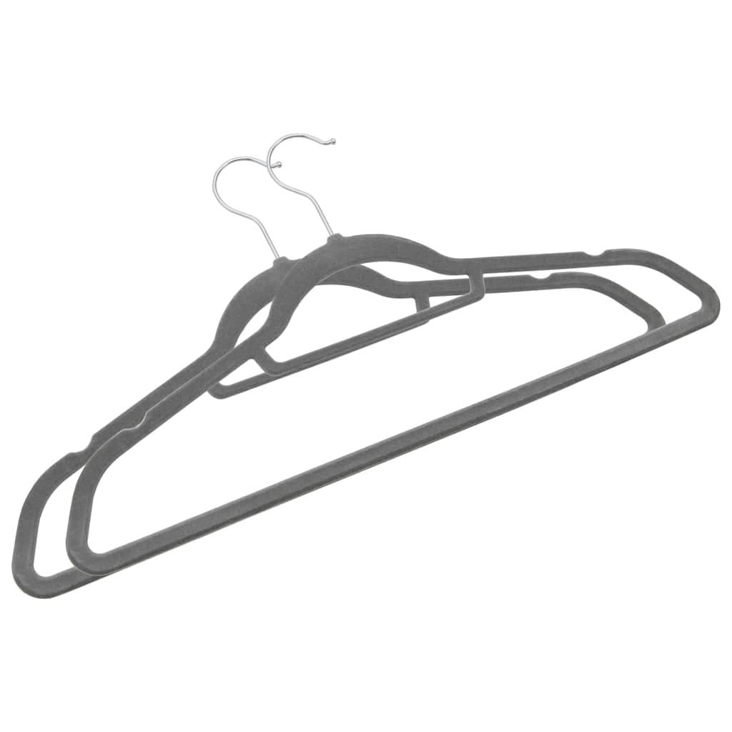 50-Piece Grey Velvet Clothes Hanger Set