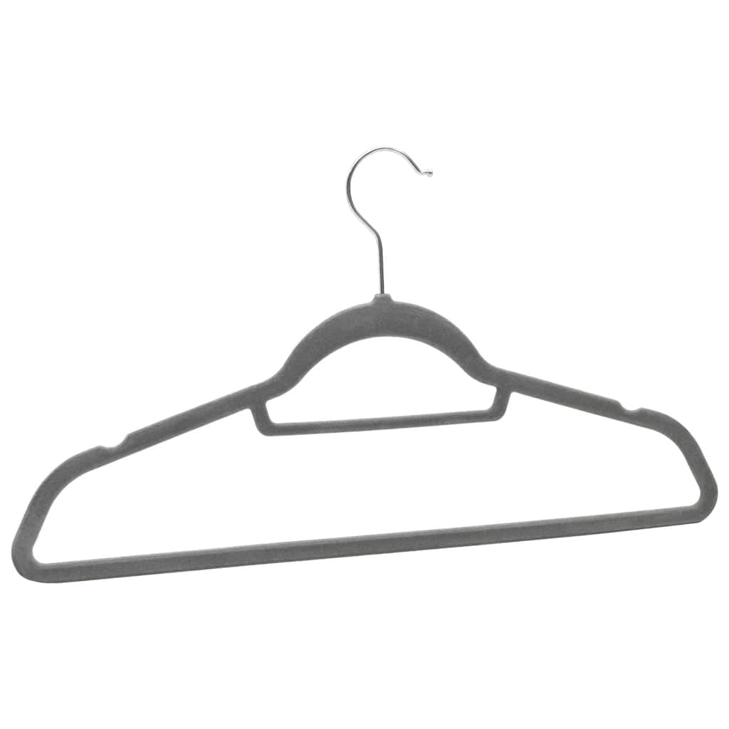 50-Piece Grey Velvet Clothes Hanger Set