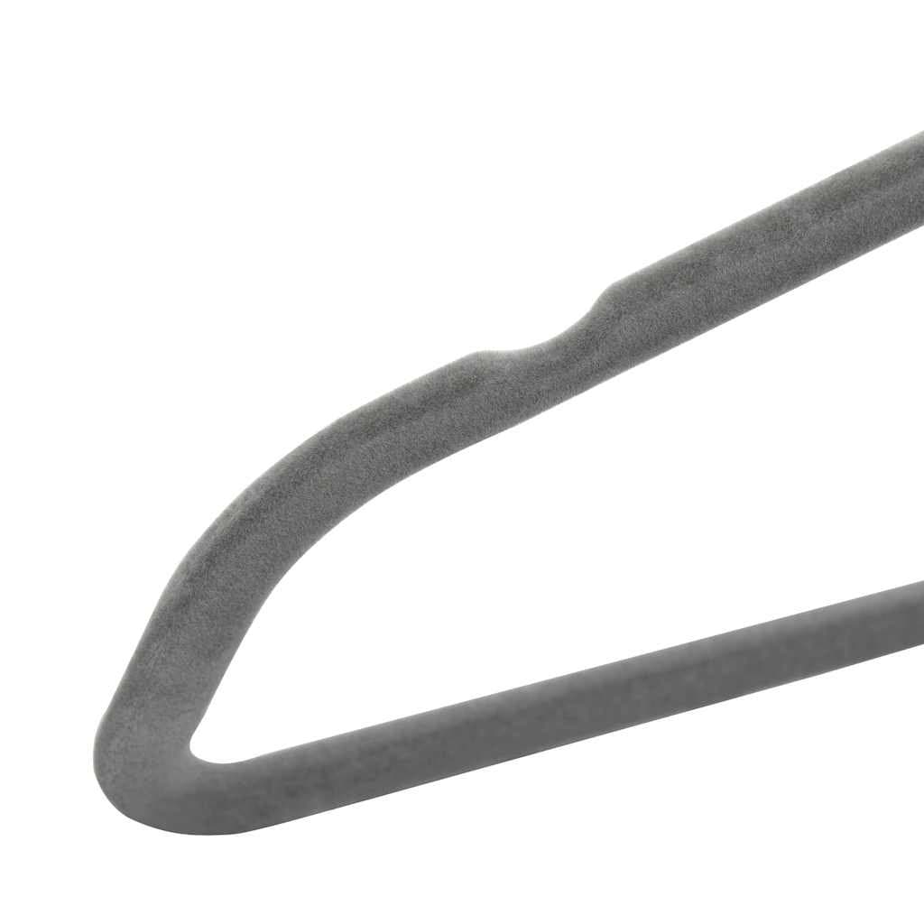 50-Piece Grey Velvet Clothes Hanger Set