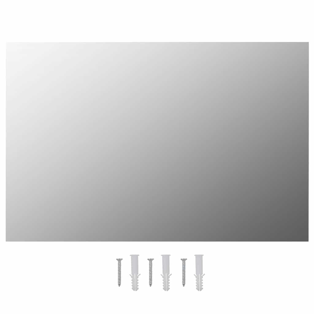 Rectangular Wall Mirror 60x40 cm Silver