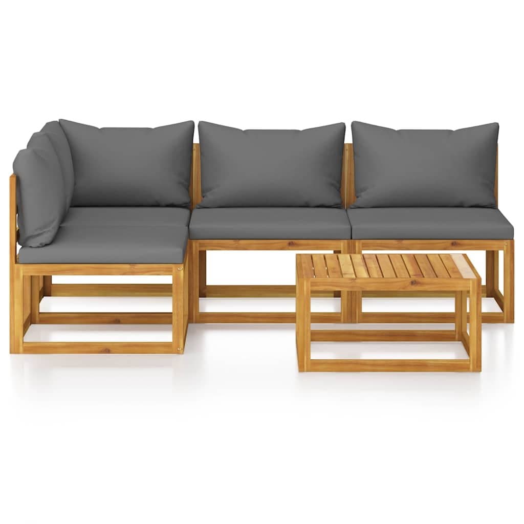 5-Piece Outdoor Lounge Set with Cushions