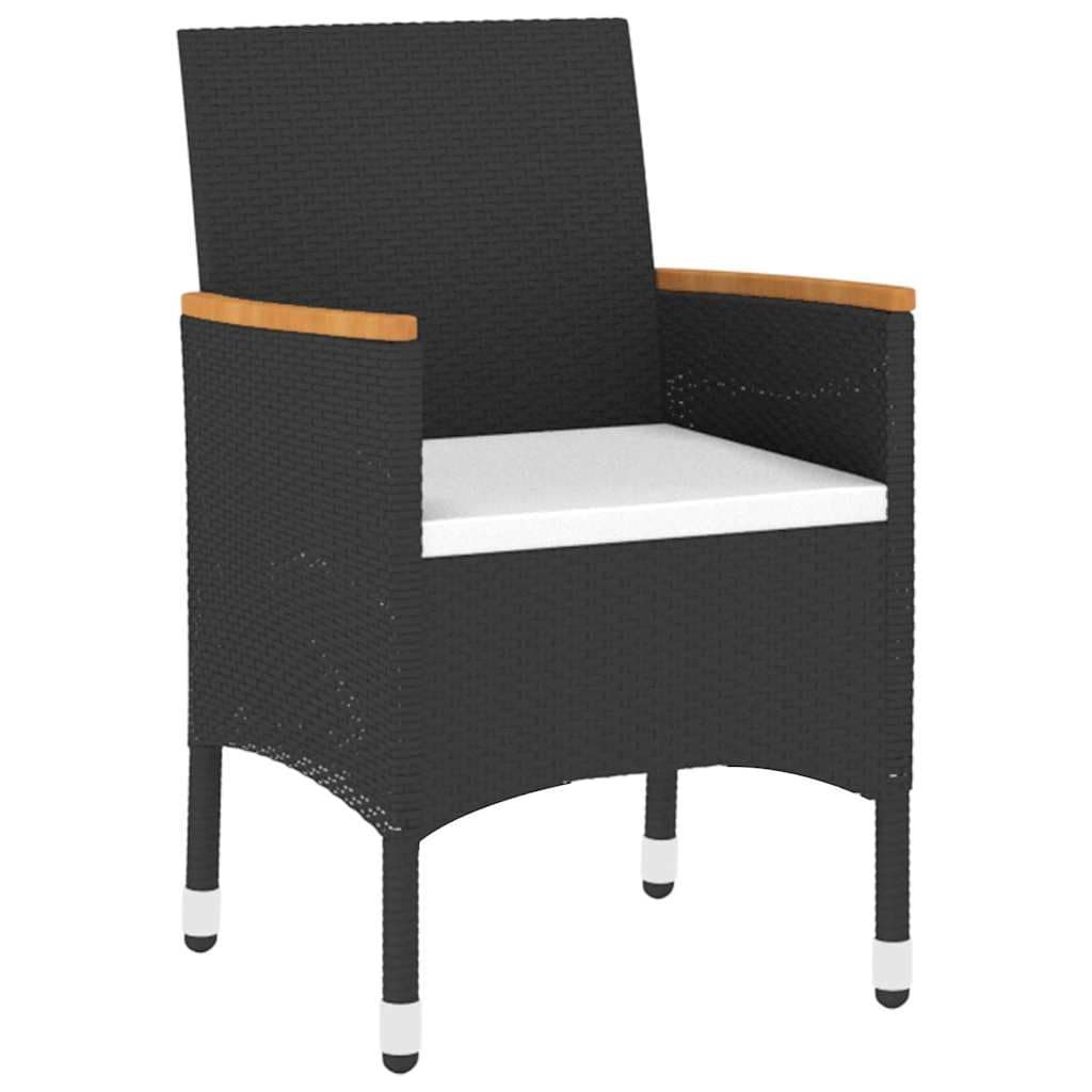 5-Piece Garden Dining Set with Steel Frame and Rattan
