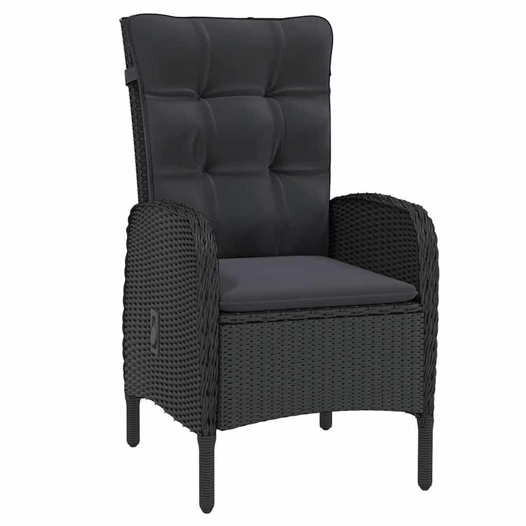 5 Piece Garden Dining Set with Rattan and Steel