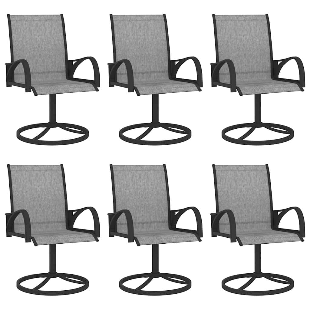 7 Piece Outdoor Garden Dining Set with Swivel Chairs