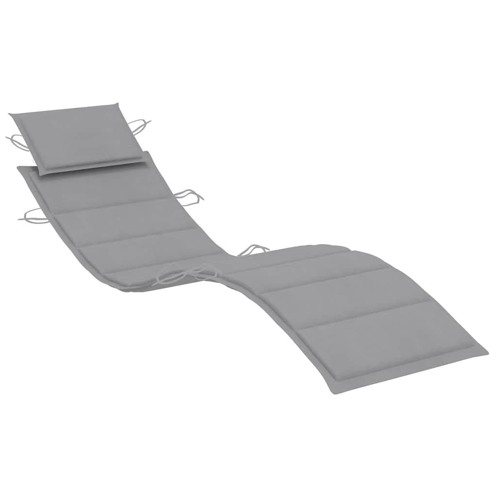 Wooden Sun Lounger with Cushion for Outdoor Relaxation