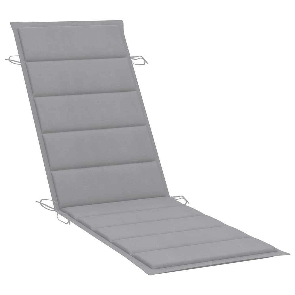 Wooden Sun Lounger with Cushion for Outdoor Relaxation