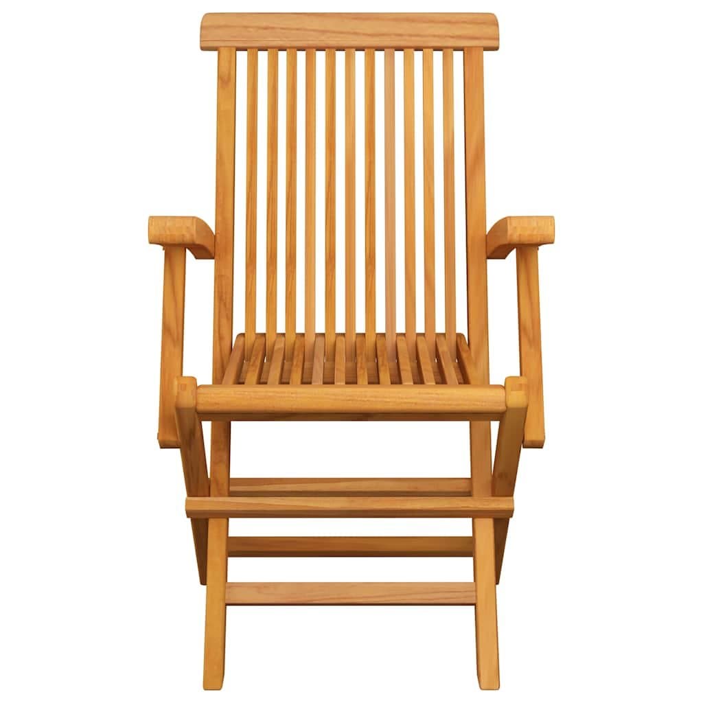 Teak Wood Outdoor Chairs Set of 3 with Cushions