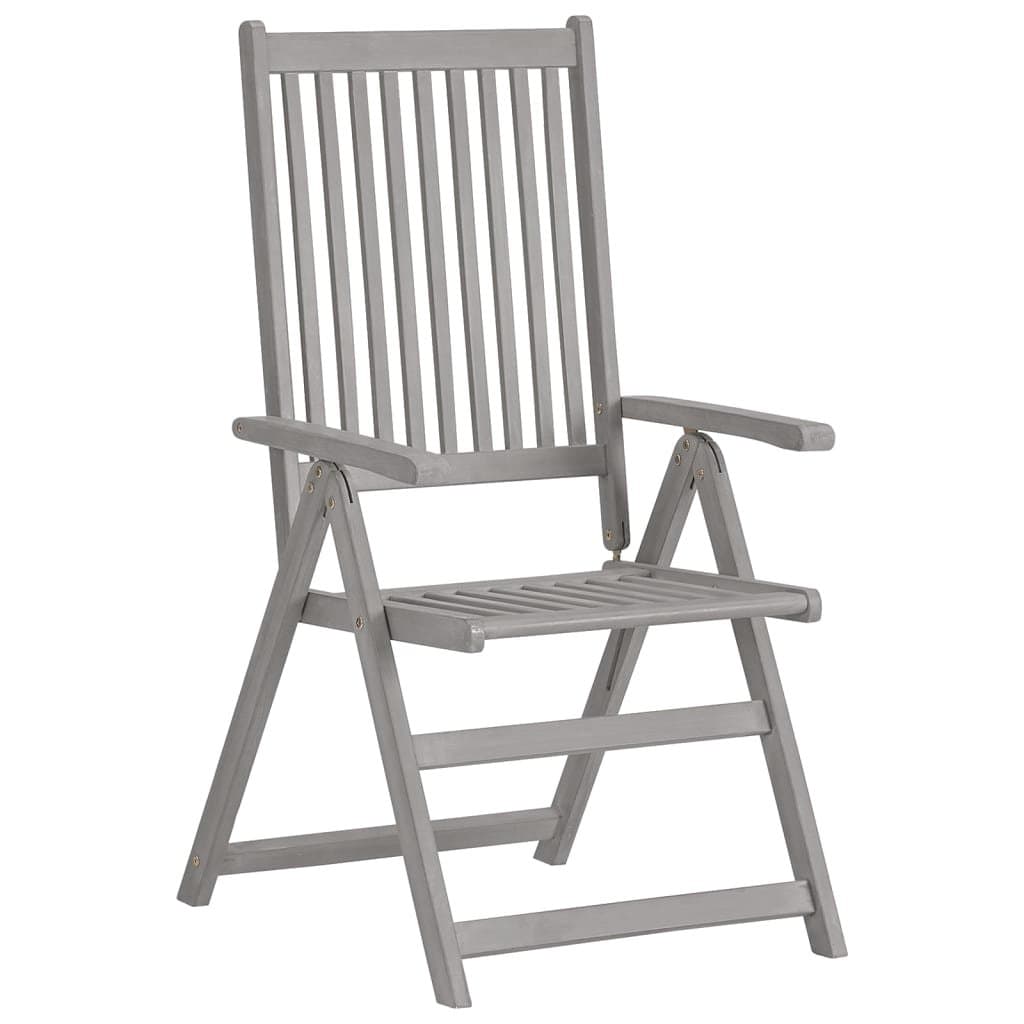 Outdoor Reclining Chairs Set 3pcs Garden Armchairs with Cushions Wood