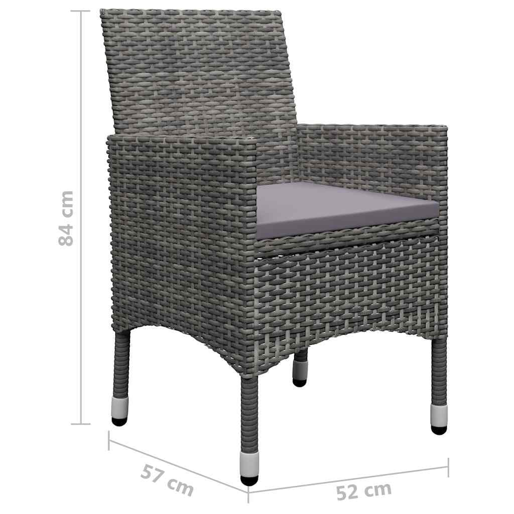5-Piece Outdoor Dining Set in Grey