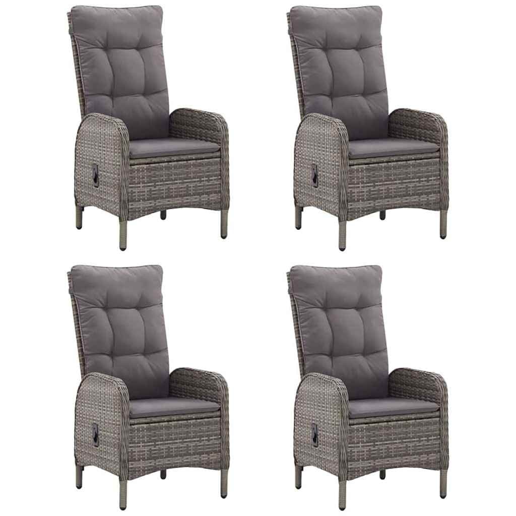 5 Piece Outdoor Dining Set in Grey Acacia Wood