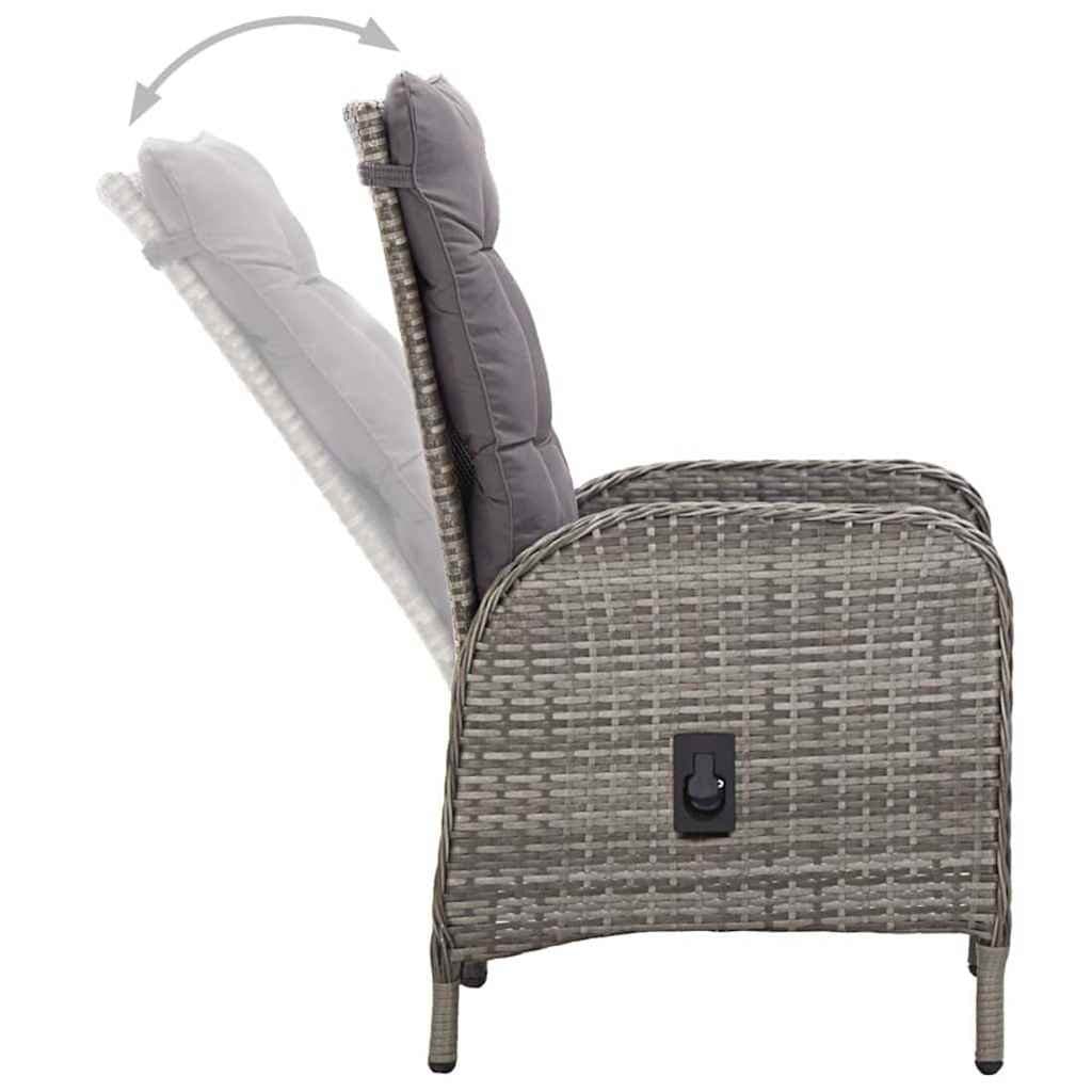 5 Piece Outdoor Dining Set in Grey Acacia Wood