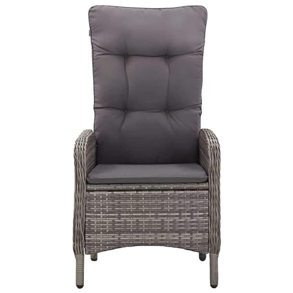 5 Piece Outdoor Dining Set in Grey Acacia Wood