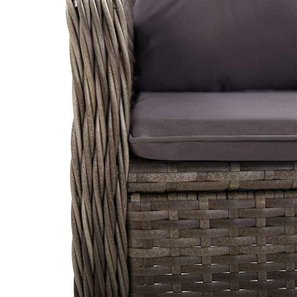 5 Piece Outdoor Dining Set in Grey Acacia Wood