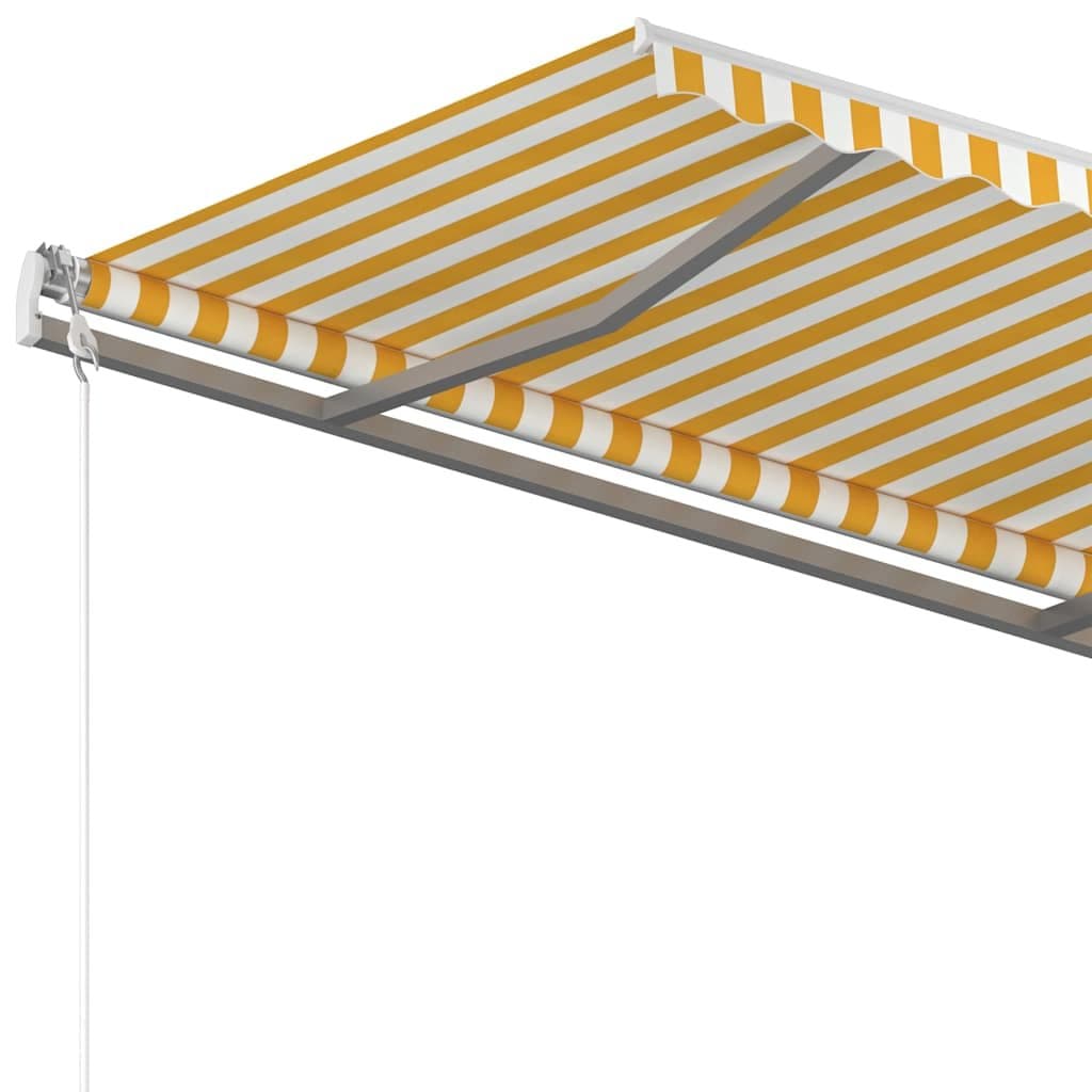 Manual Retractable Awning 3x2.5m Yellow White