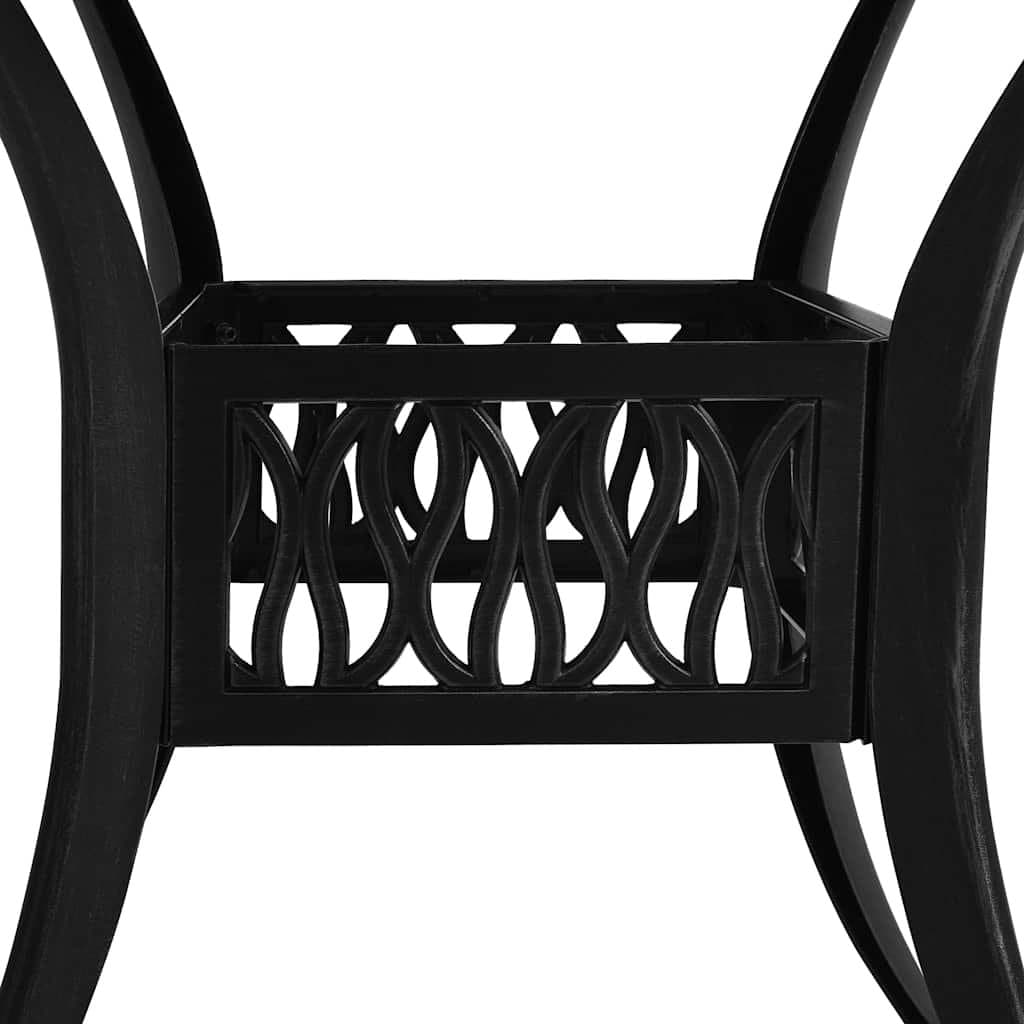 Black Cast Aluminium 3-Piece Outdoor Bistro Set