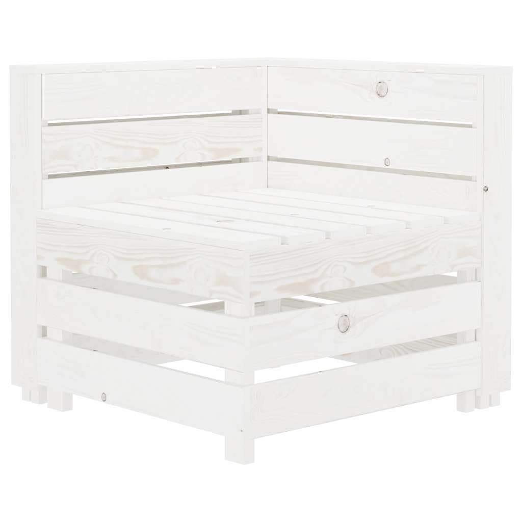4-Seater Outdoor Pallet Sofa Set in White