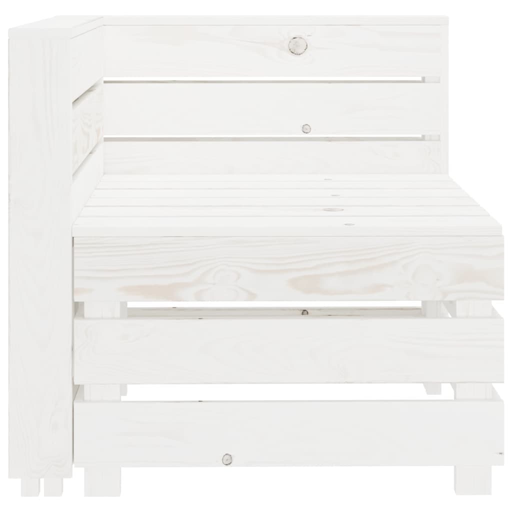 4-Seater Outdoor Pallet Sofa Set in White