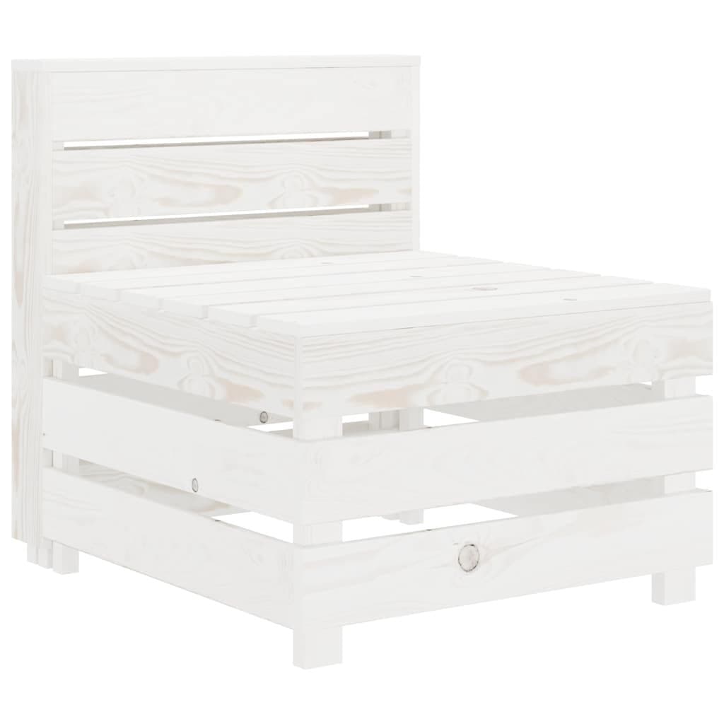 4-Seater Outdoor Pallet Sofa Set in White