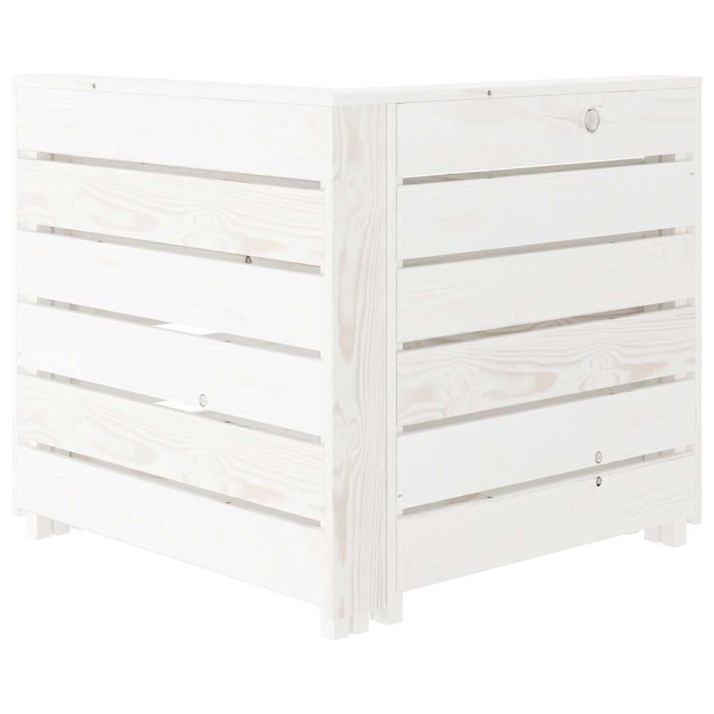 4-Seater Outdoor Pallet Sofa Set in White