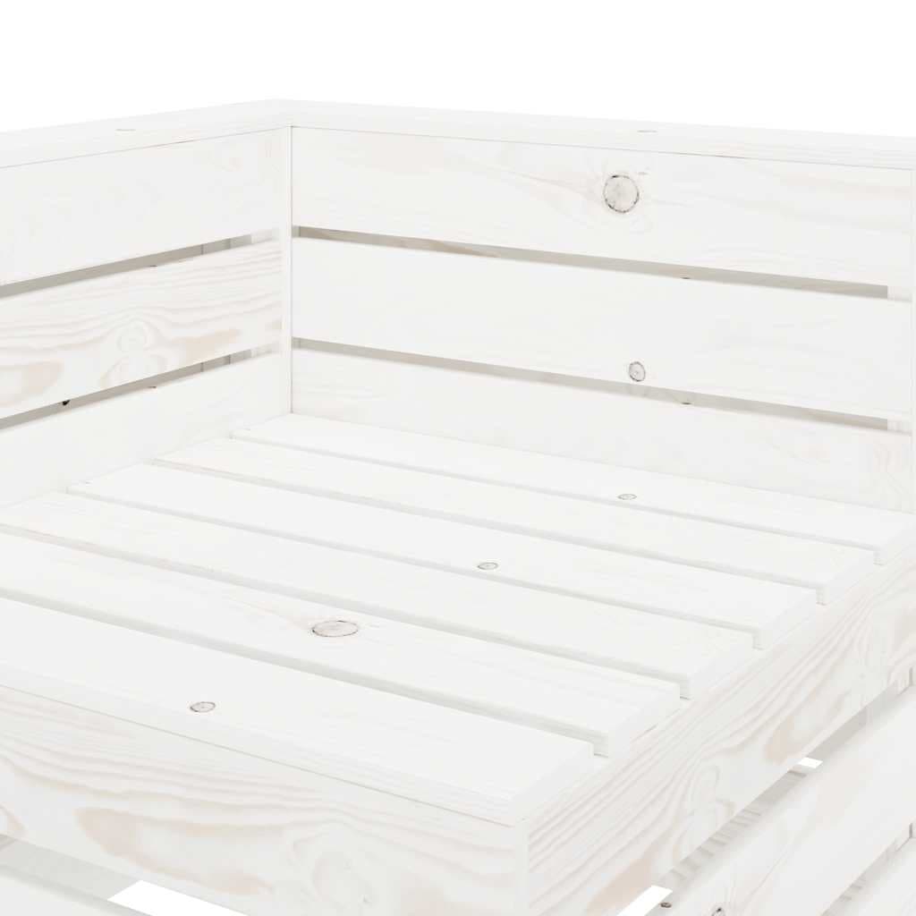 4-Seater Outdoor Pallet Sofa Set in White