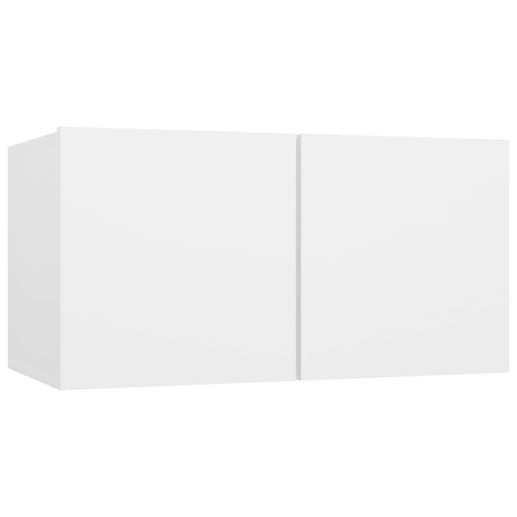 TV Cabinet Set 5 Piece Wall Mounted Storage White Living Room Entertainment Unit