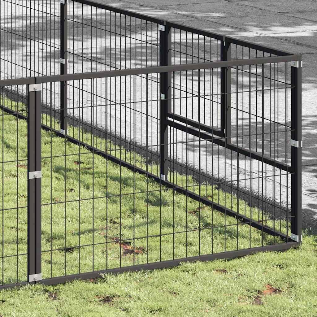 Outdoor Dog Kennel with Steel Wire Mesh