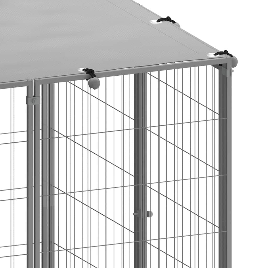Outdoor Steel Dog Kennel Cage 4.84m²