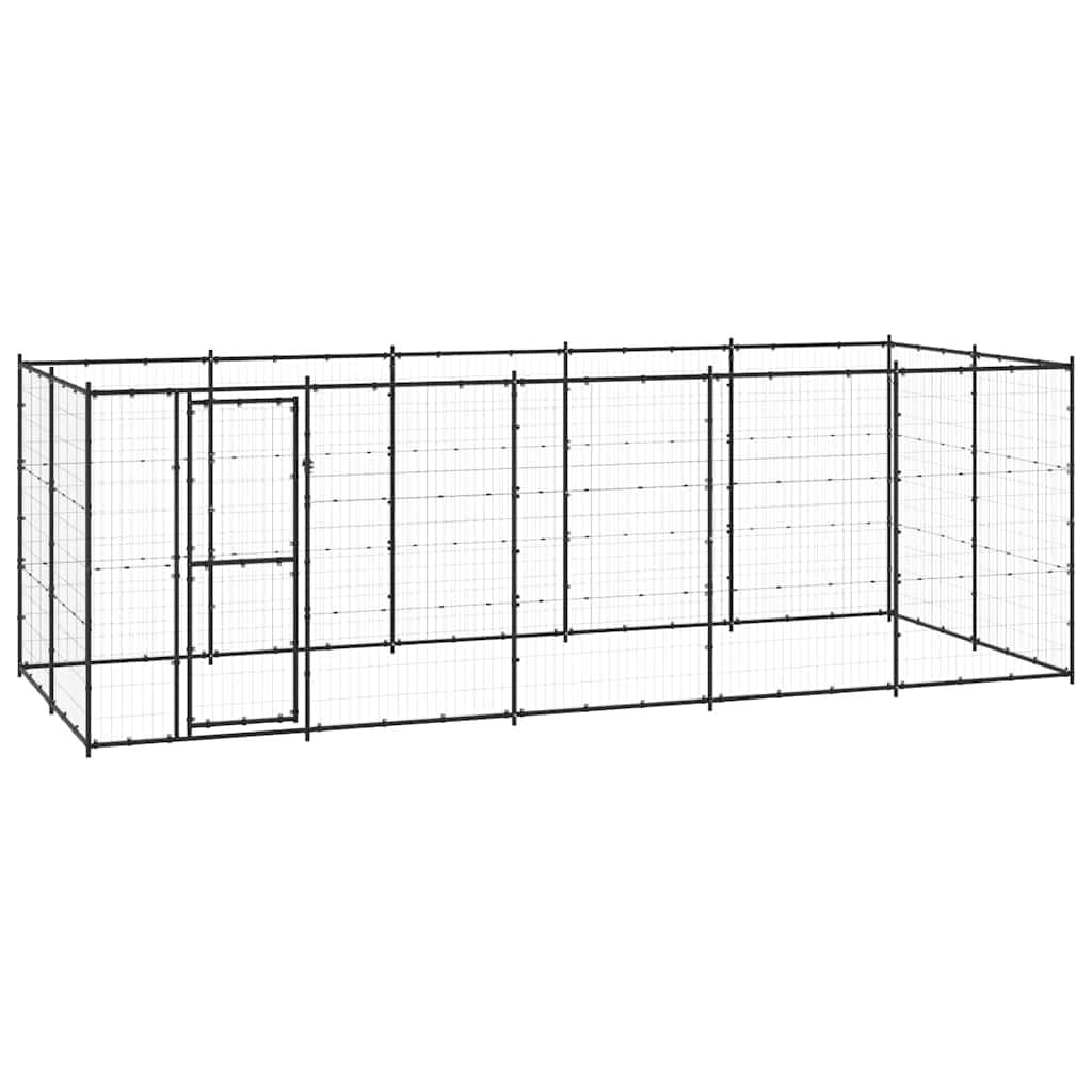 Dog Kennel Steel Outdoor Run Exercise Enclosure Large Play Area Mesh Ventilation