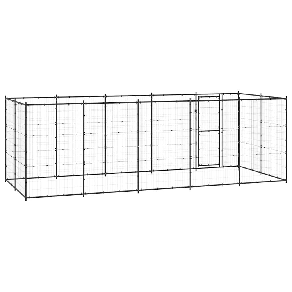 Dog Kennel Steel Outdoor Run Exercise Enclosure Large Play Area Mesh Ventilation