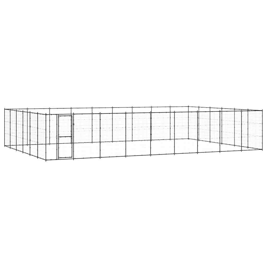 Large Outdoor Dog Kennel with Durable Steel Mesh Enclosure