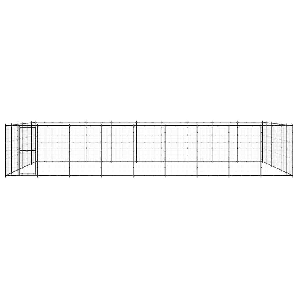 Large Outdoor Dog Kennel with Durable Steel Mesh Enclosure