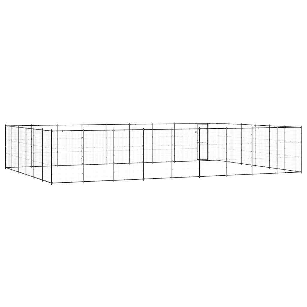 Large Outdoor Dog Kennel with Durable Steel Mesh Enclosure