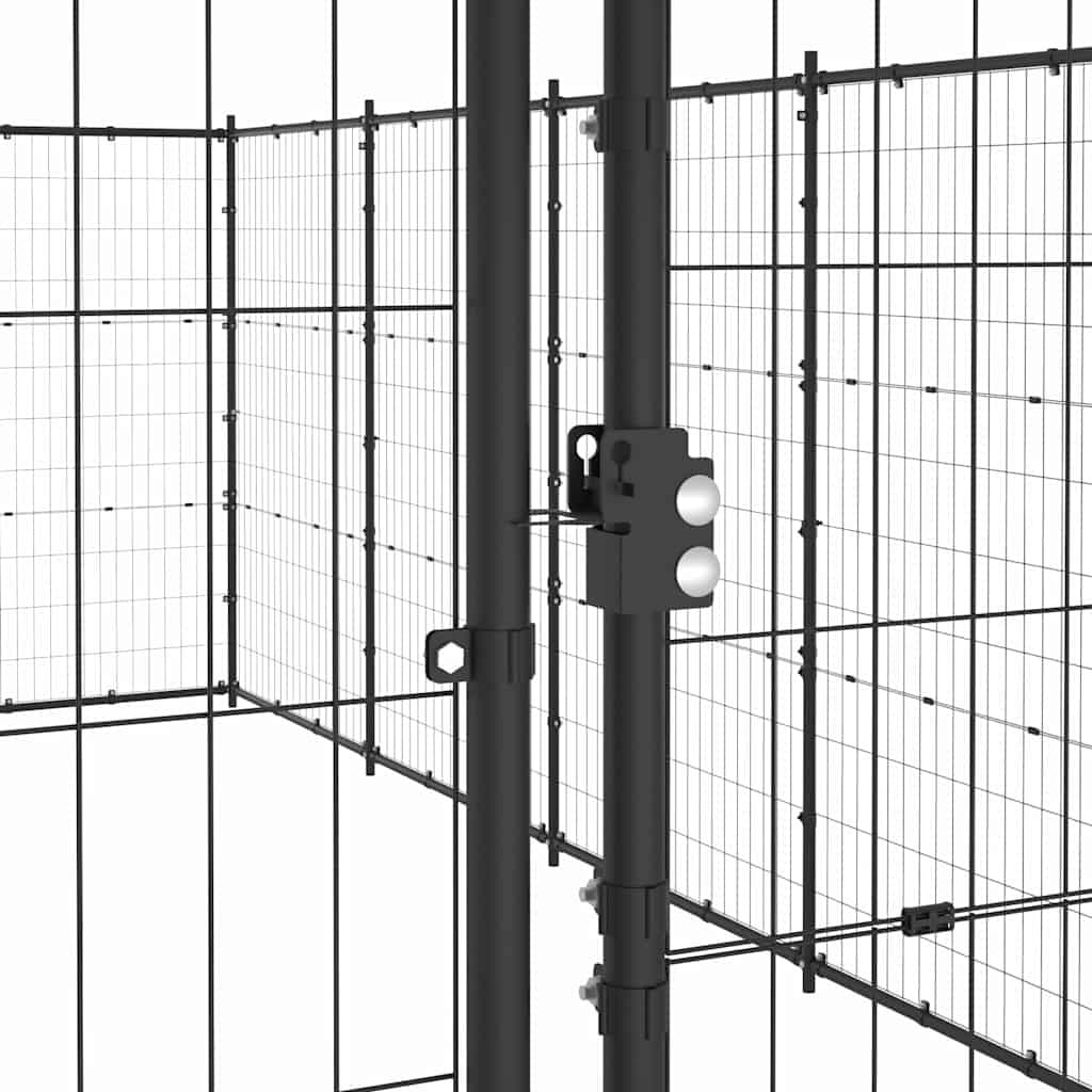 Large Outdoor Dog Kennel with Durable Steel Mesh Enclosure