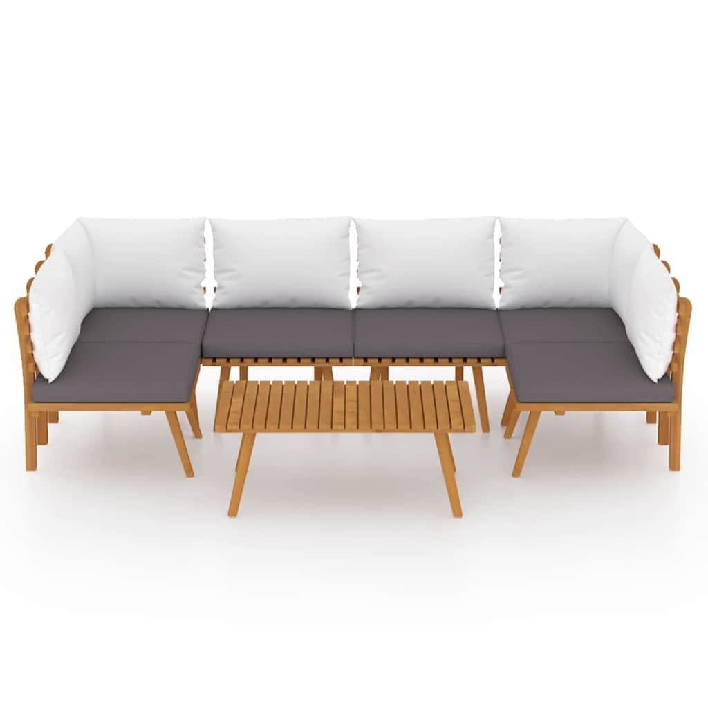 7 Piece Outdoor Furniture Set in Solid Acacia Wood