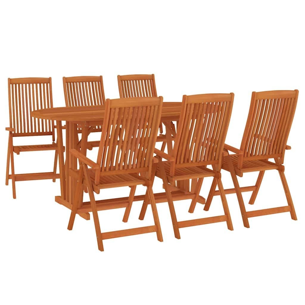 7-Piece Eucalyptus Wood Outdoor Dining Set