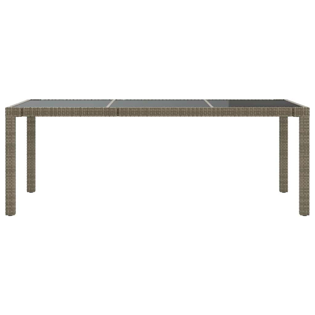 7 Piece Grey Poly Rattan Outdoor Dining Set