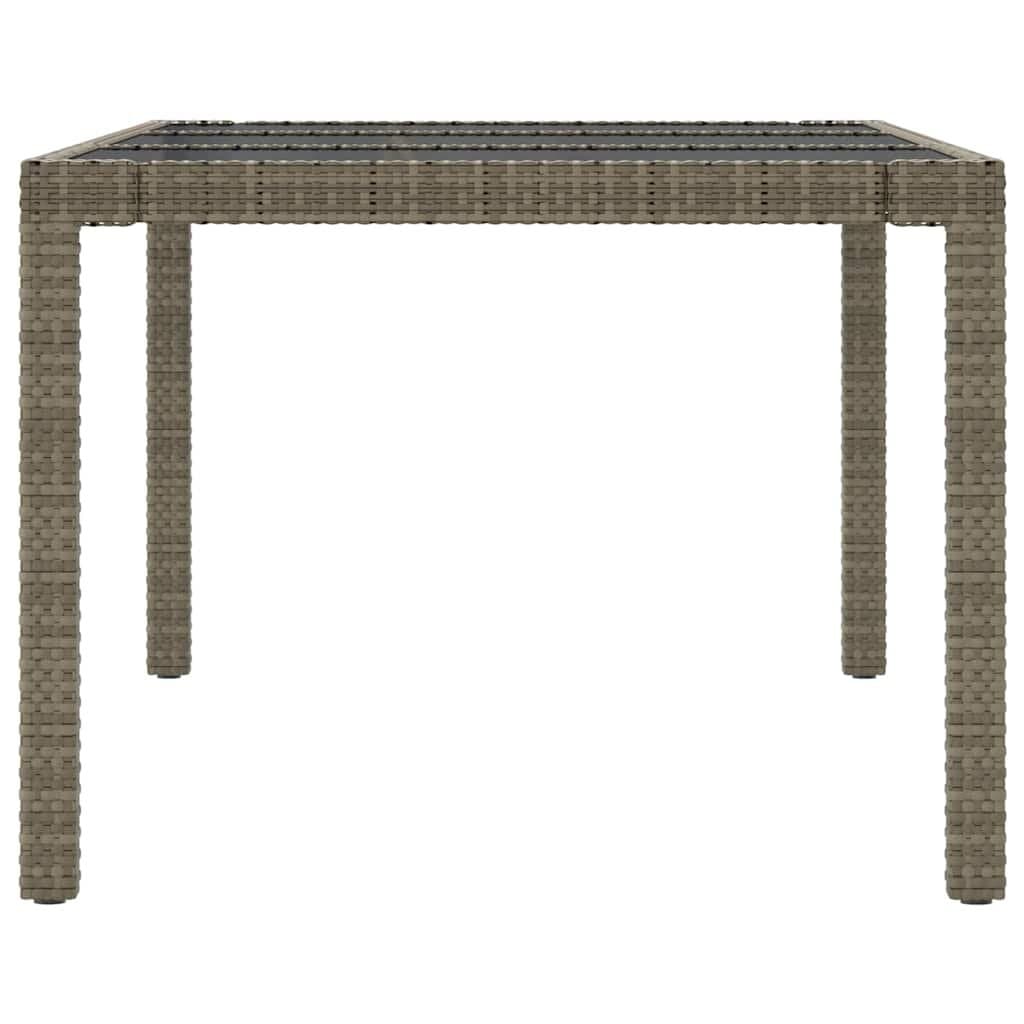 7 Piece Grey Poly Rattan Outdoor Dining Set