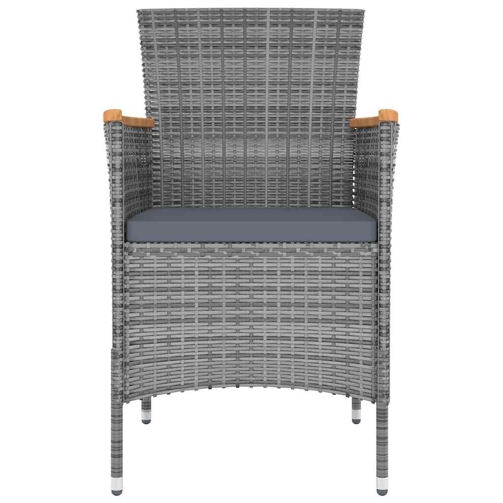 5-Piece Outdoor Dining Set in Grey Rattan