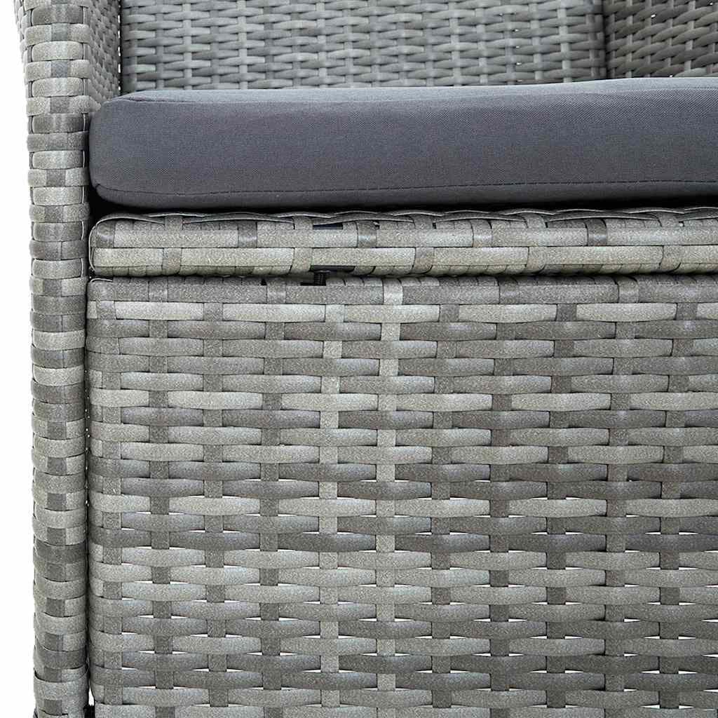 5-Piece Outdoor Dining Set in Grey Rattan